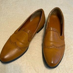 JG Brown Leather Loafers Size 8.5